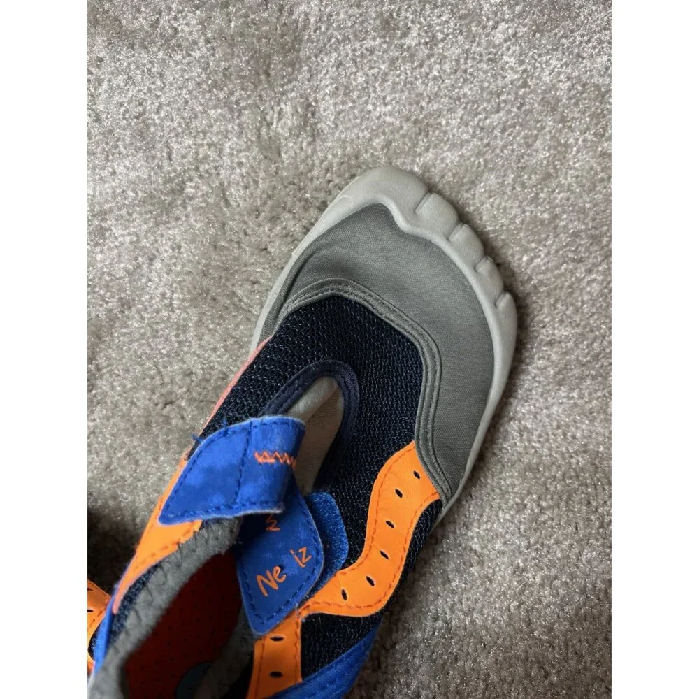 NeatZ Kids‎ Water Shoes Size 13/1 Blue Orange Mesh Fast Drying